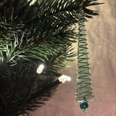 Karácsonyi üveg-drót dísz szett - 3 darabos