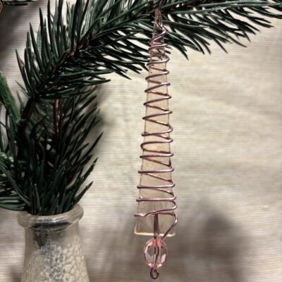 Karácsonyi üveg-drót dísz szett - 3 darabos