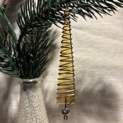 Karácsonyi üveg-drót dísz szett - 3 darabos