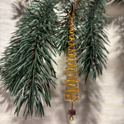 Karácsonyi üveg-drót dísz szett - 3 darabos